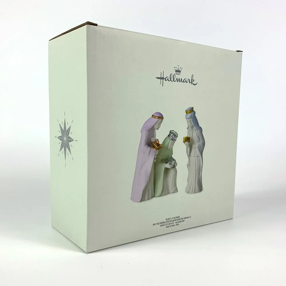 Hallmark Wise Men Set 2 pc‎ Frankincense Myrrh Gold Christmas Nativity